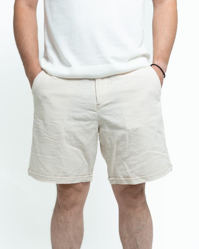 Short jeans - Ленени крем - Image 2 of 3